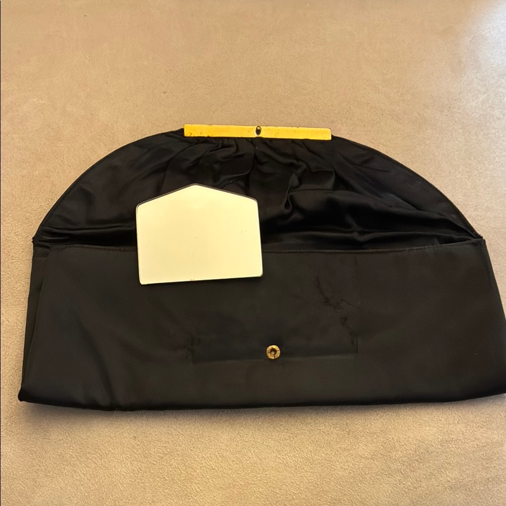Elegant Black Clutch with Gold Accent - Picture 5 of 5